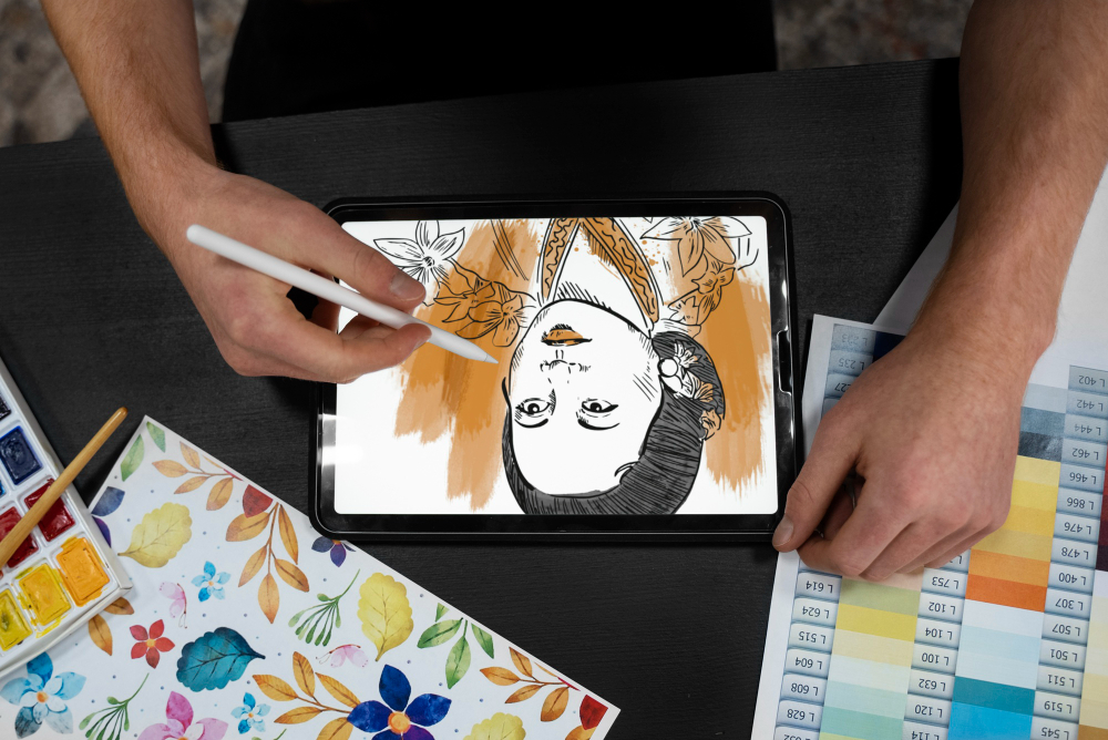 sketching on a tablet pc