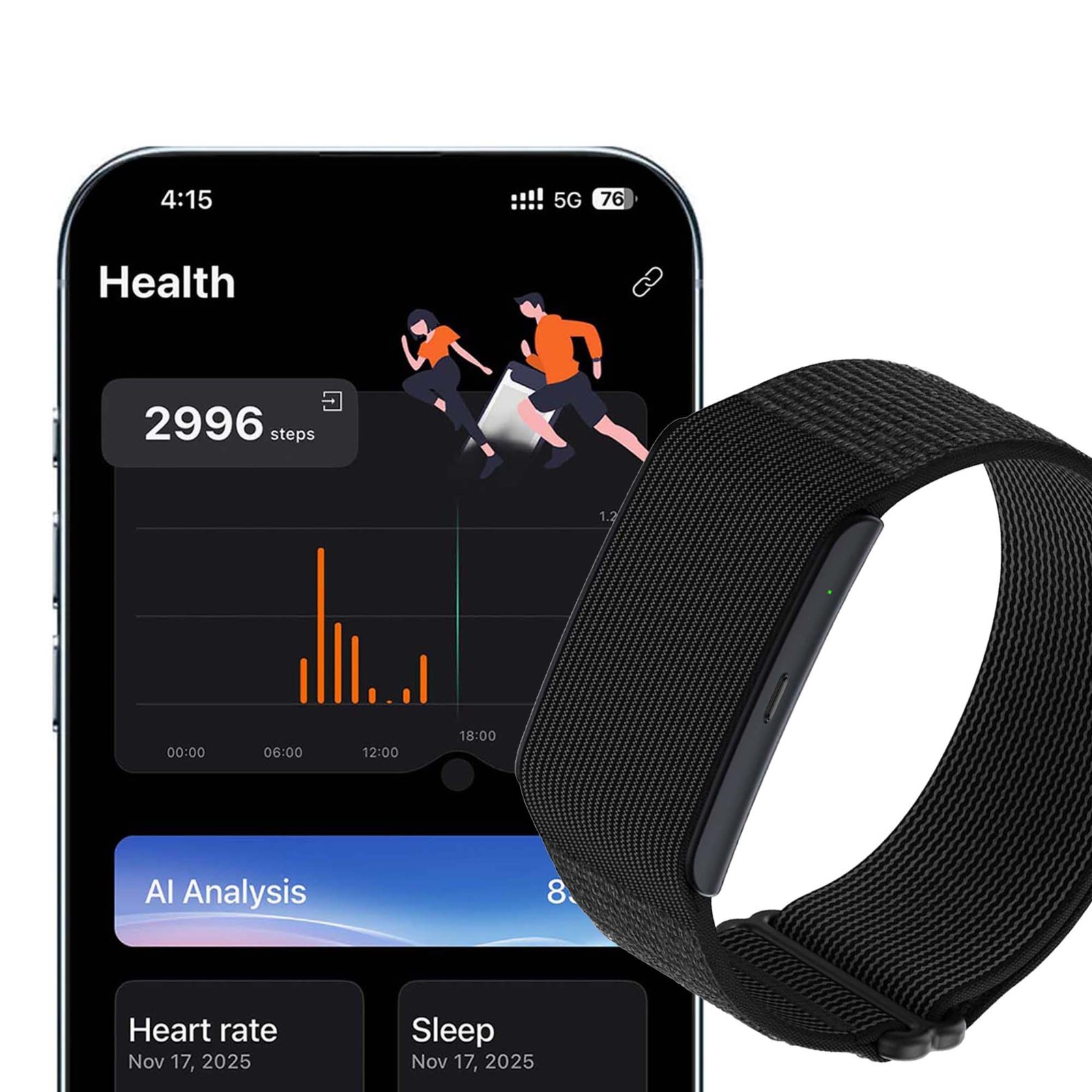 Activity Fitness Tracker Wearable Fitness Heart Rate Sleep Steps HRV Stress SpO2 - New on eBay
