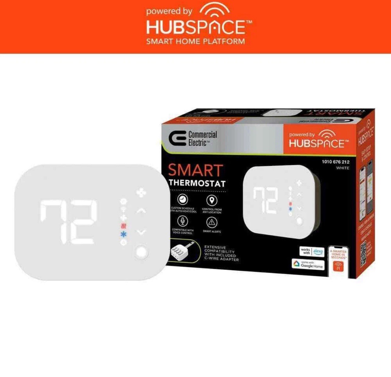 CE Smart Programmable Thermostat Wi-Fi/Bluetooth Enabled Powered by Hubspace - New on eBay
