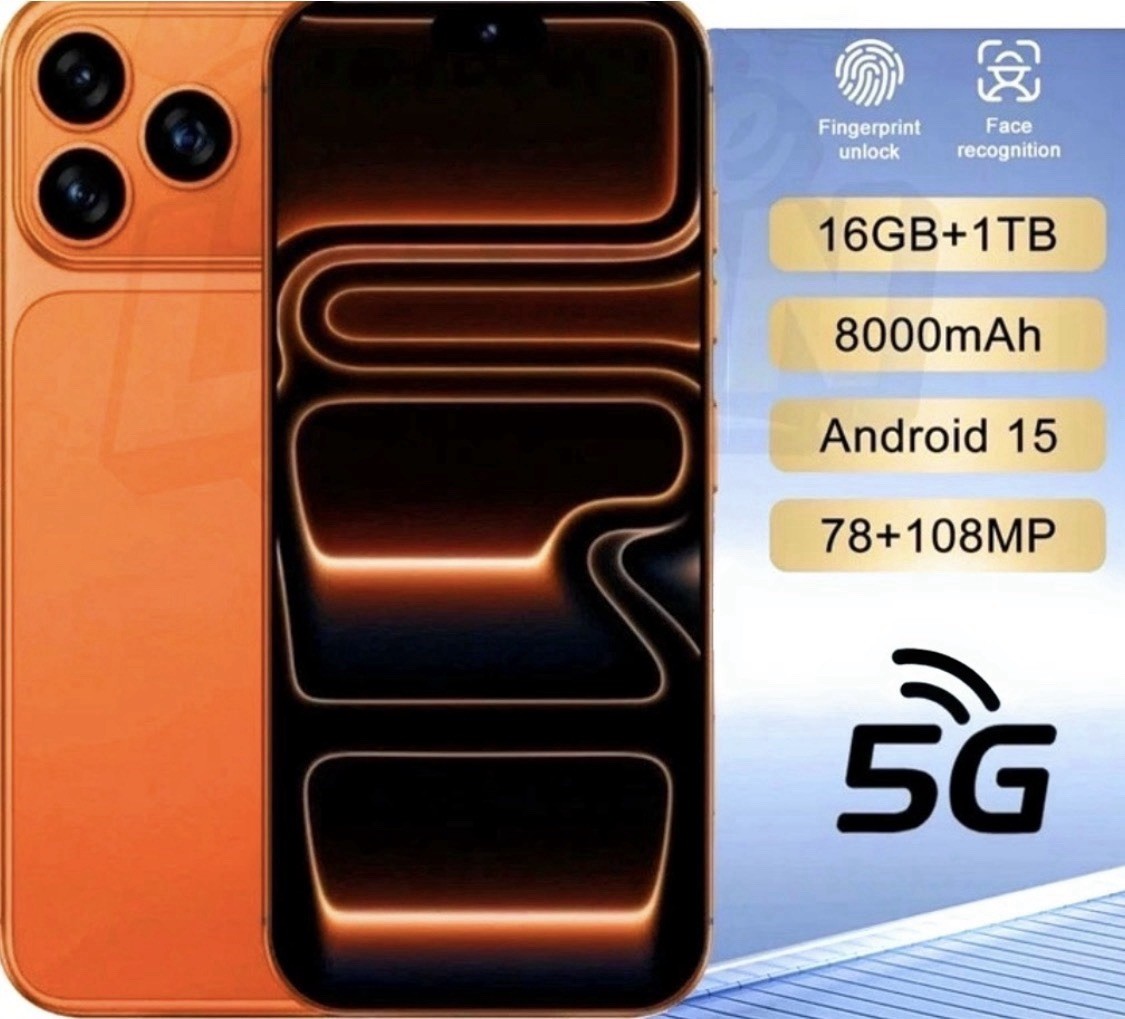 i17 Pro Max Android 15 5G Smartphone 78+108MP 16GB 1TB Orange, Blue, Snapdragon8 - New on eBay