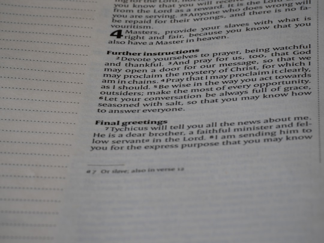 A close up of a book with text on it