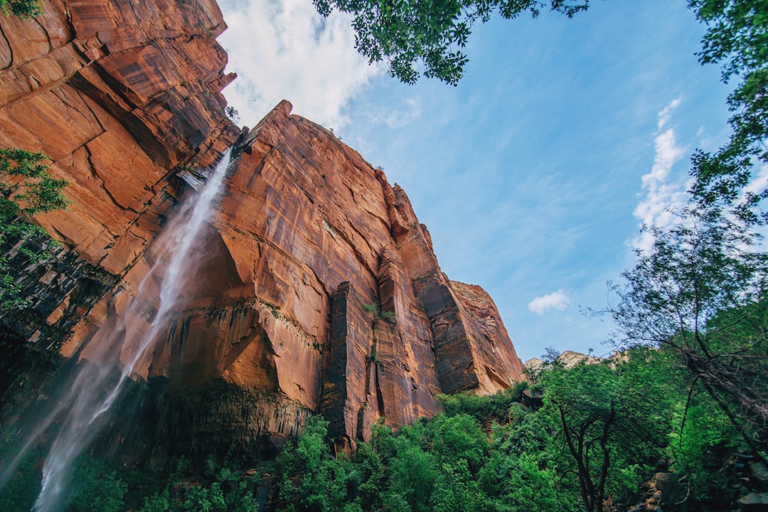 landscape photography of brown mountain