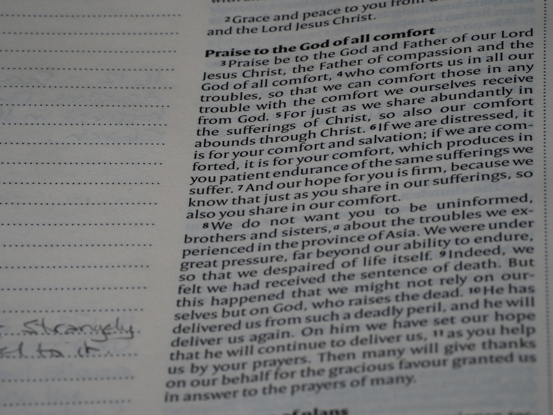 A close up of a book with writing on it