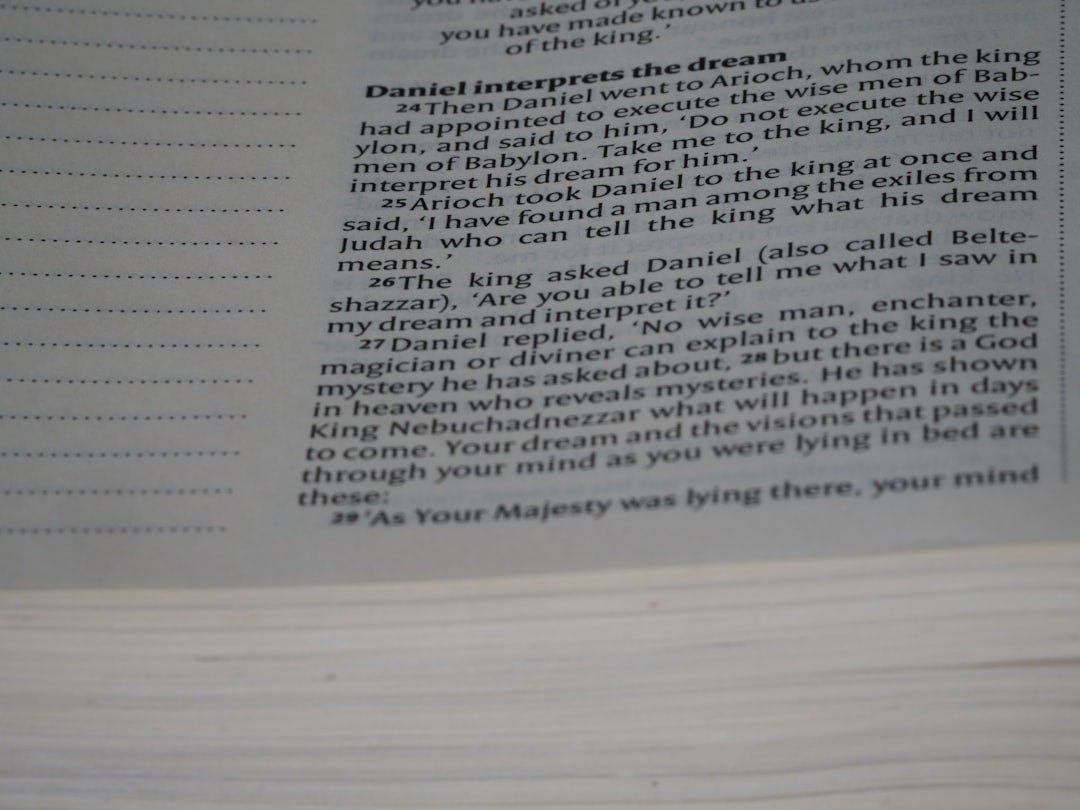 a close up of a text on a book