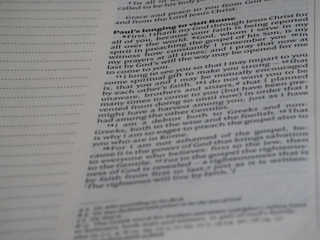 A close up of a page of a book