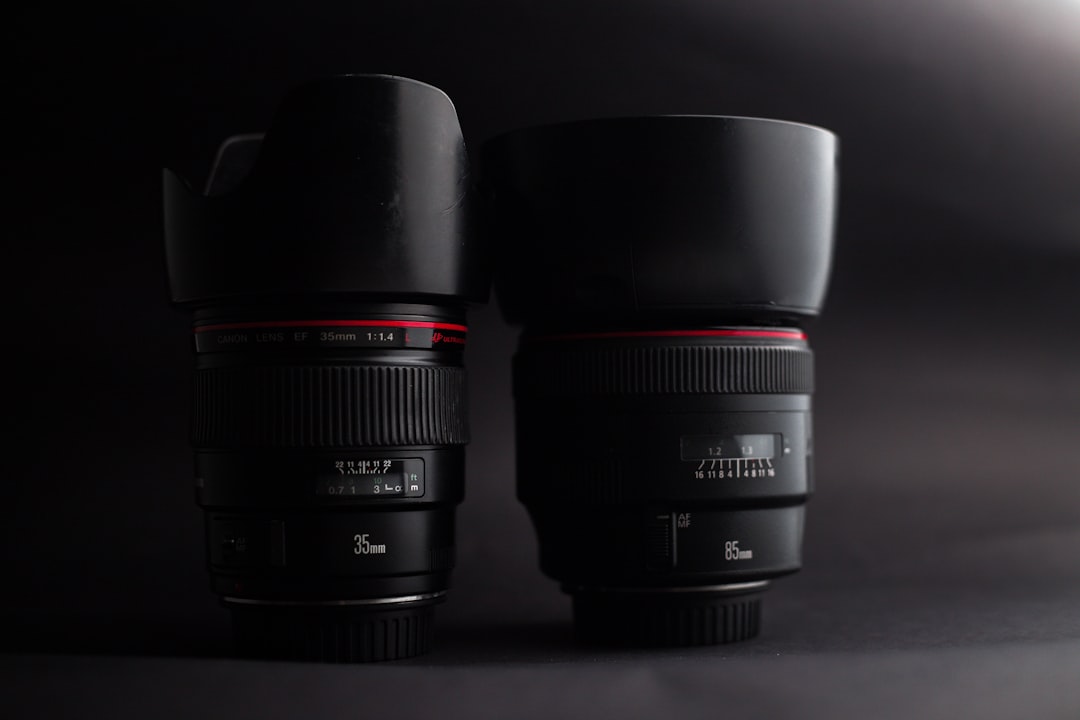 two black camera zoom lens