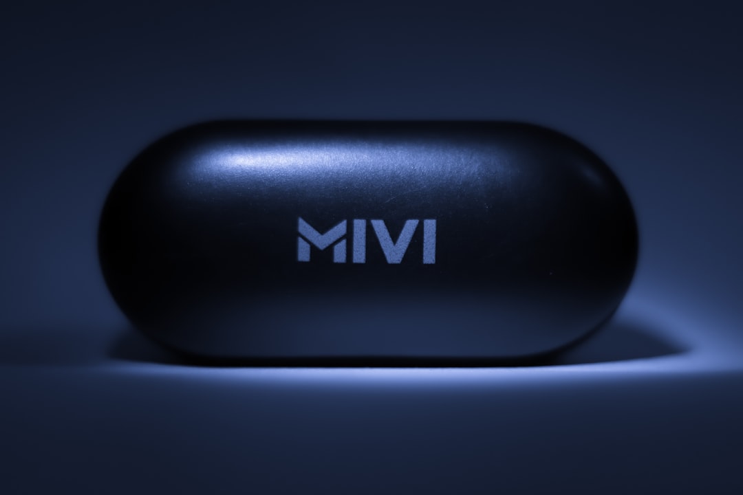 a close up of a black object with the word mm on it